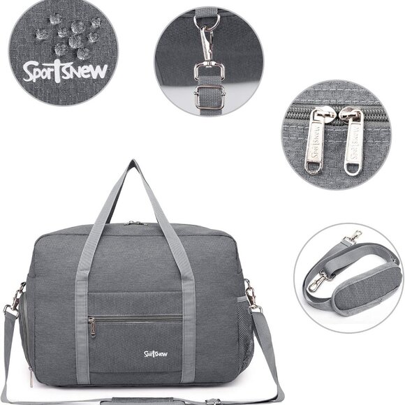 Sports Gym Bag with Wet Pocket & Shoes Compartment, Travel Duffel Bag - Picture 3 of 7